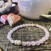 Rose Quartz + Fresh Water Pearl Bracelet